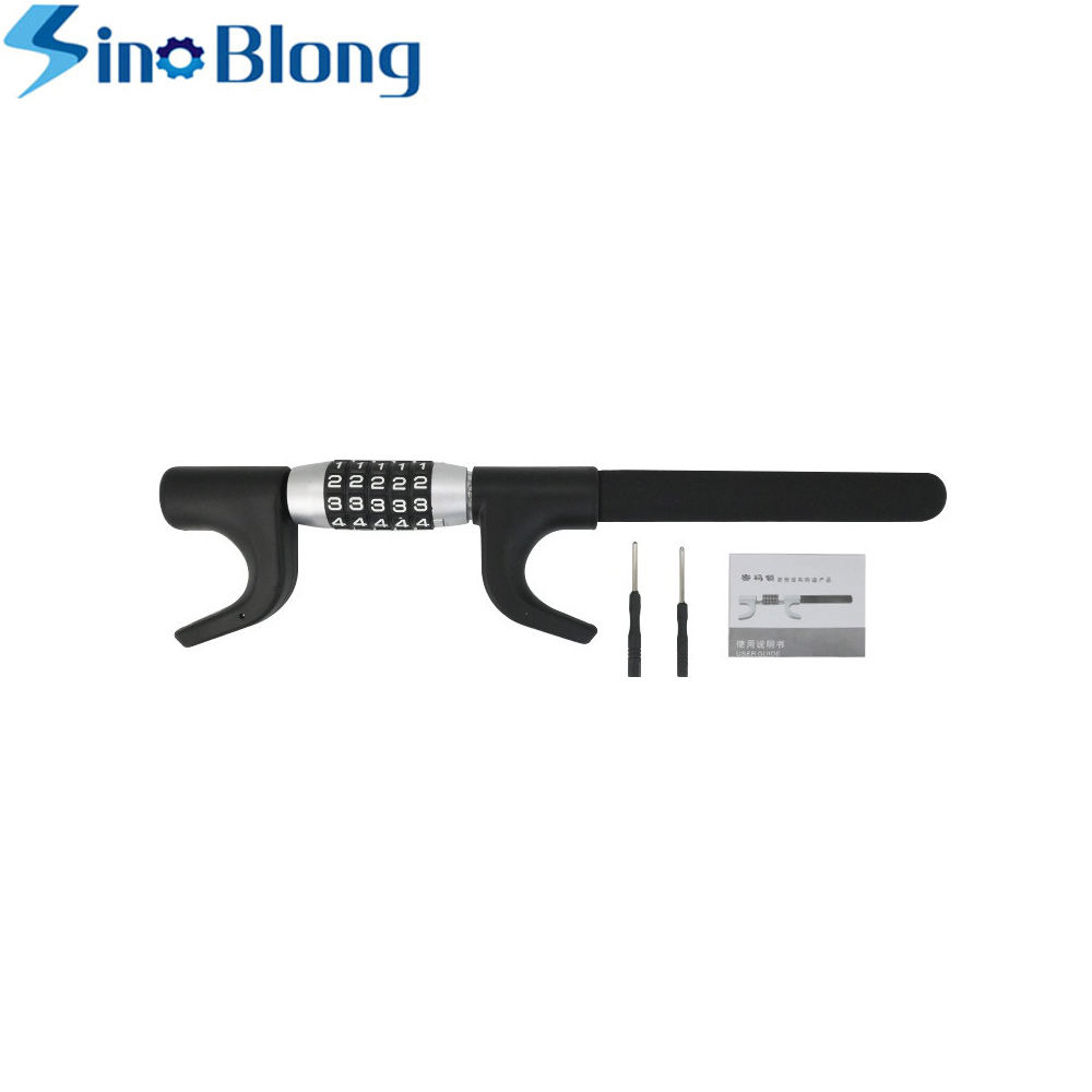 SINOBLONG Universal Car Double Hook Twin Bar Password Steering Wheel Lock - High-Quality Anti-Theft